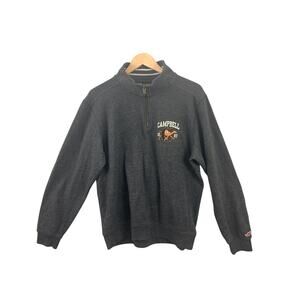Campbell University League 91 Fighting Camels 1/4 Zip Sweatshirt Medium Gray